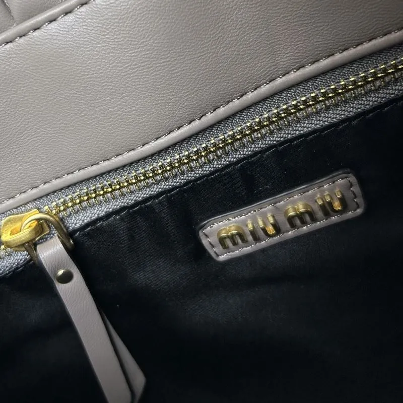 MIU MIU Gray Matelasse Tote Bag 8621 - Image 8