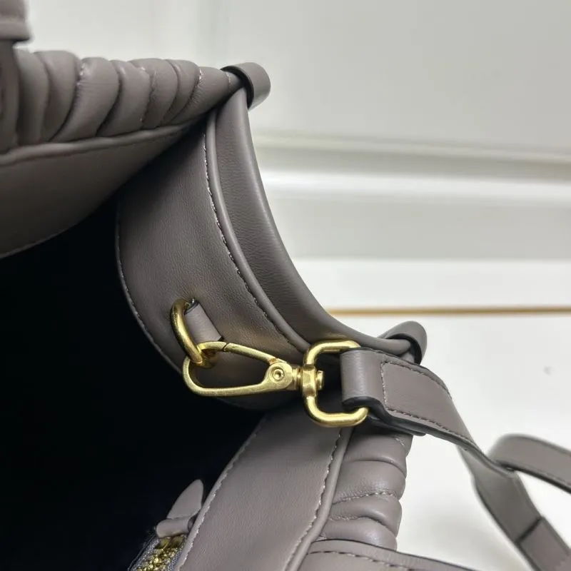 MIU MIU Gray Matelasse Tote Bag 8621 - Image 9