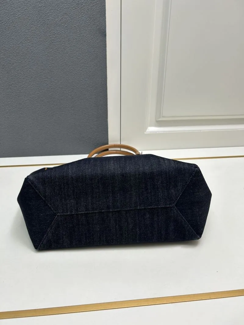Miu Miu Medium Dark Denim Tote Bag - Image 7