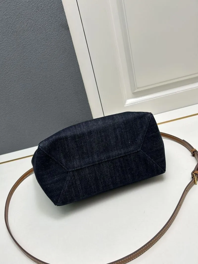 MIU MIU Small Denim Crossbody Tote Bag - Image 7