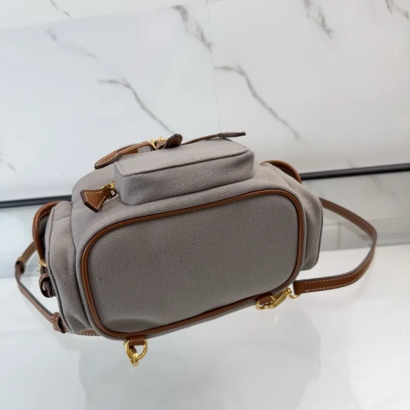 Miu Miu Gray Canvas Mini Backpack - Image 6