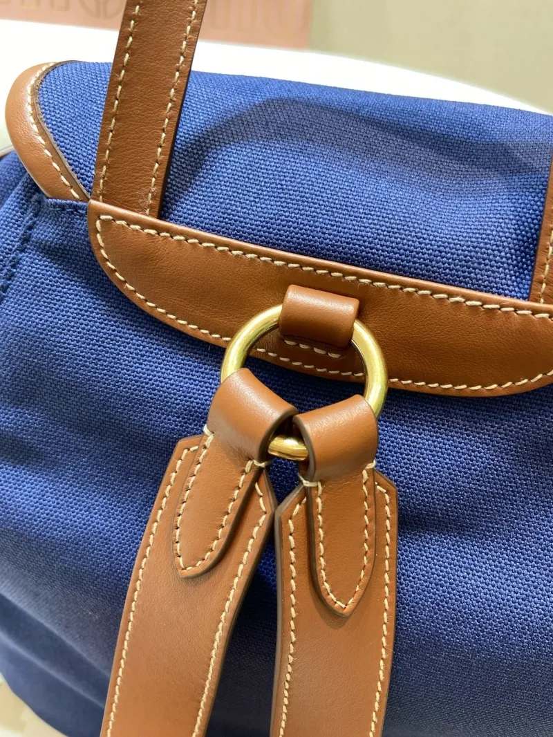 Miu Miu Blue Canvas Backpack - Image 7