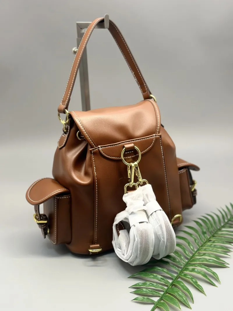 Miu Miu Brown Leather Backpack - Image 4