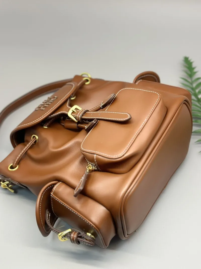 Miu Miu Brown Leather Backpack - Image 7