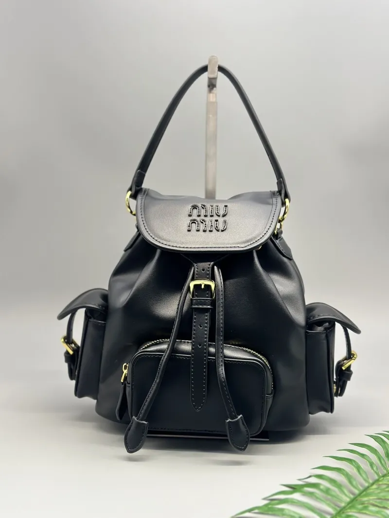 MIU MIU Black Leather Backpack