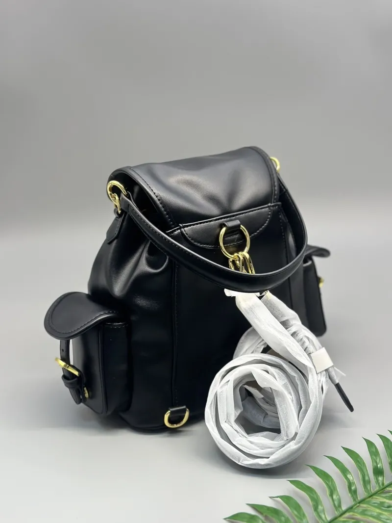 MIU MIU Black Leather Backpack - Image 5