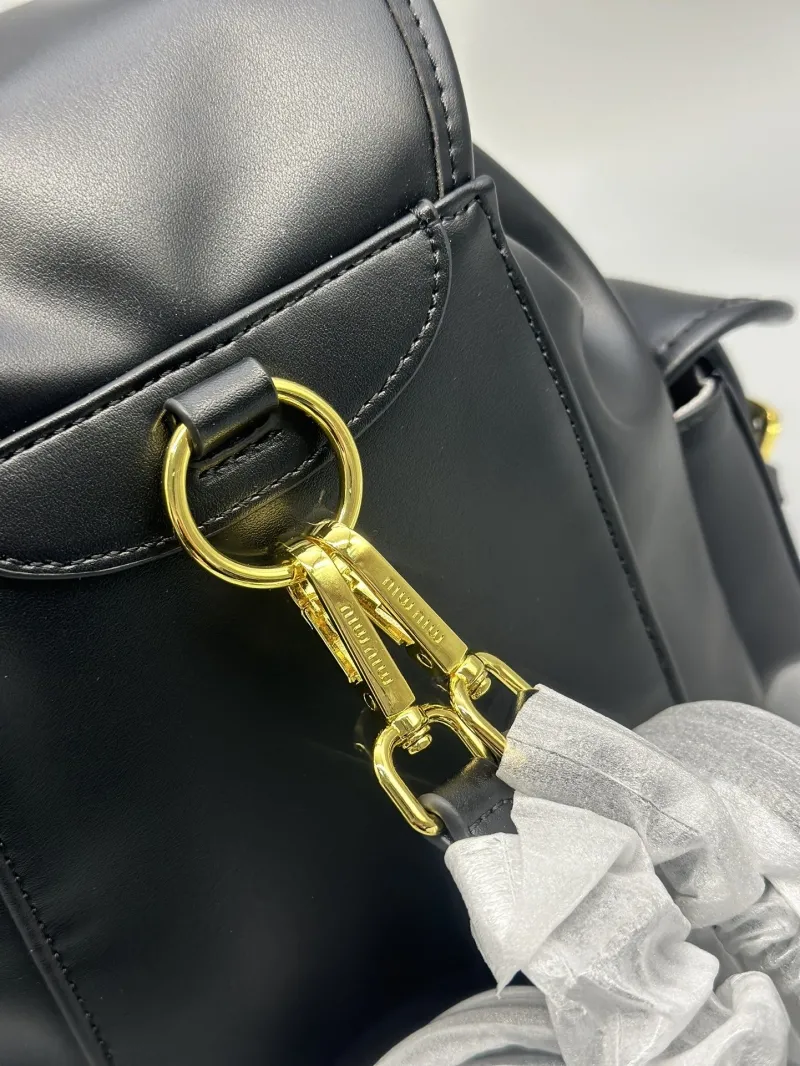 MIU MIU Black Leather Backpack - Image 6