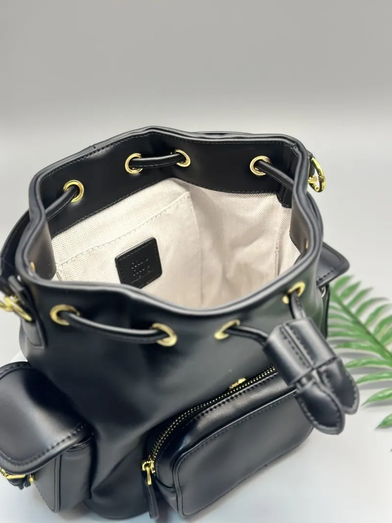 MIU MIU Black Leather Backpack - Image 7