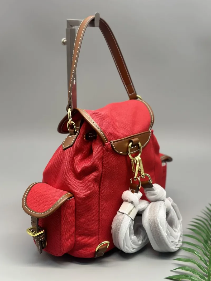 Miu Miu Red Canvas Backpack 42 - Image 5