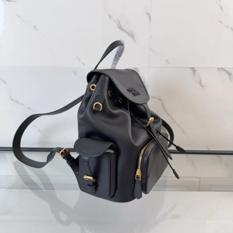 MIU MIU Black Leather Backpack - Image 3