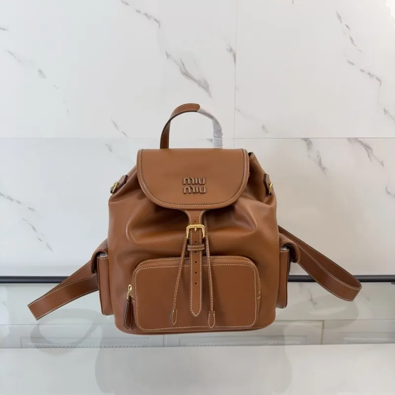Miu Miu Brown Leather Backpack 44