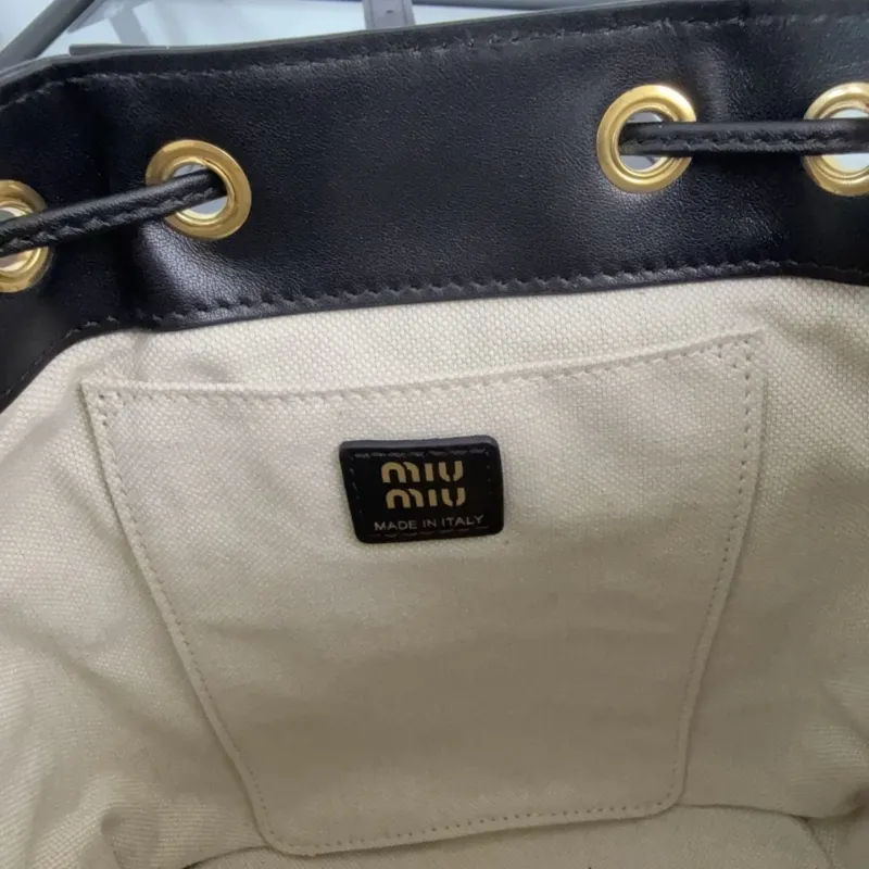 MIU MIU Black Mini Leather Backpack - Image 8