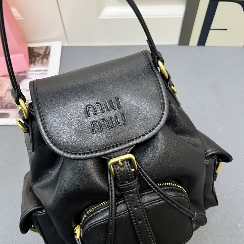 Miu Miu Small Black Backpack 5BZ043 - Image 7