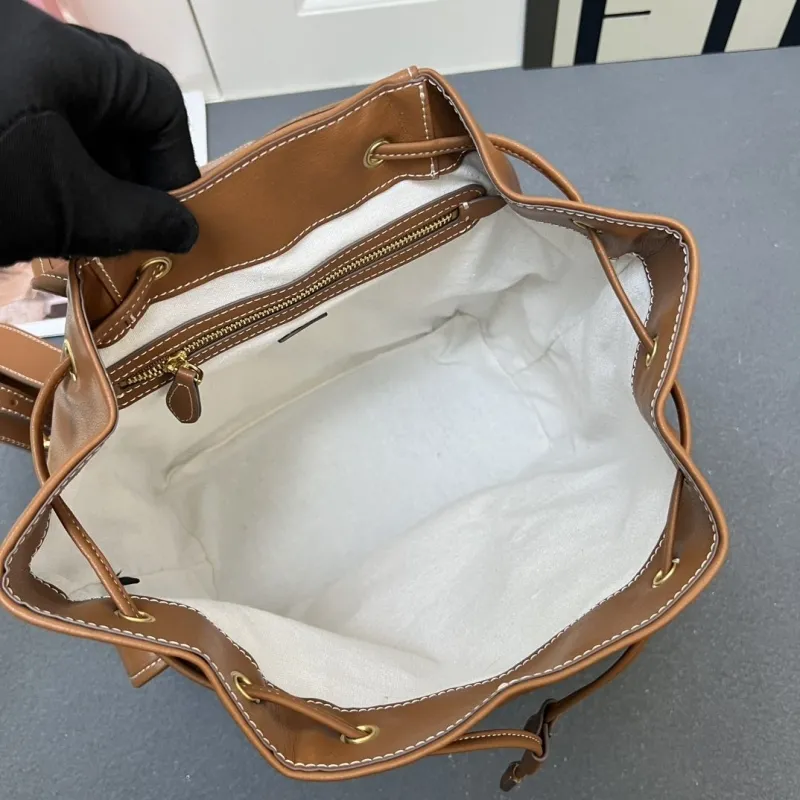 MIU MIU Large Brown Leather Backpack 5BZ042 - Image 8