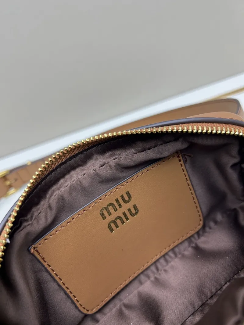 Miu Miu Brown Leather Waist Chest Pack - Image 8