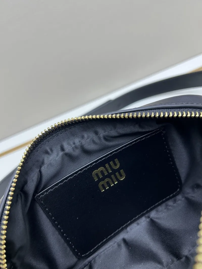 Miu Miu Black Waist Bag with White Trim - Image 8