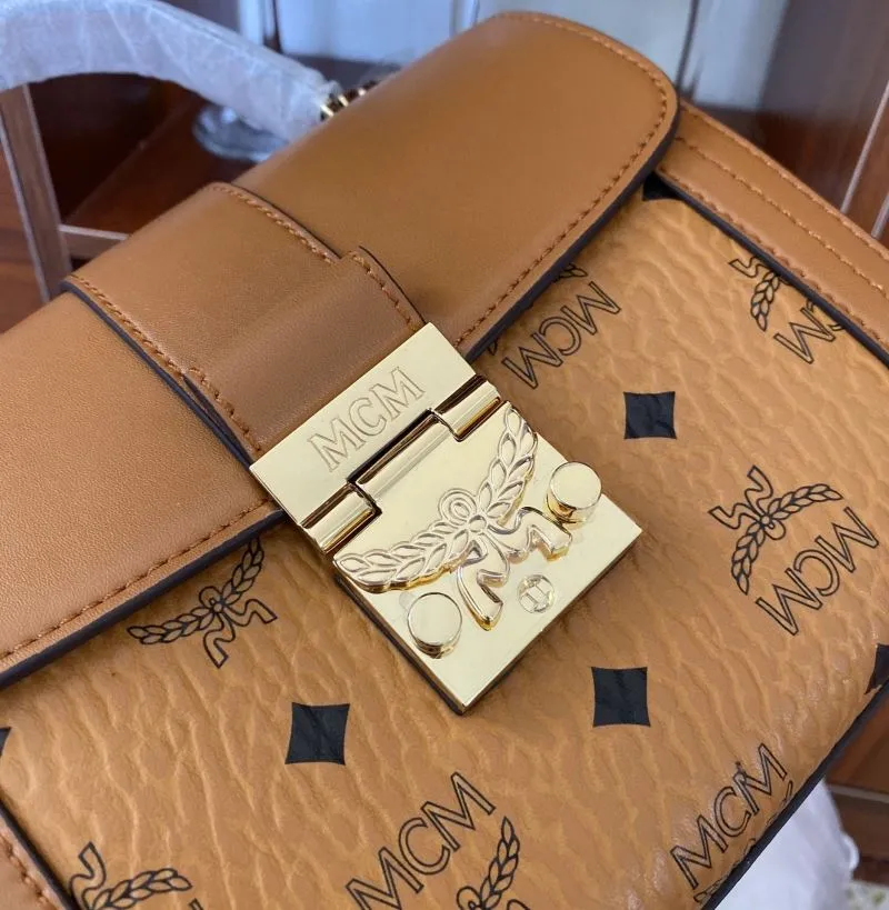 MCM Cognac Top Handle Bag 26 - Image 5