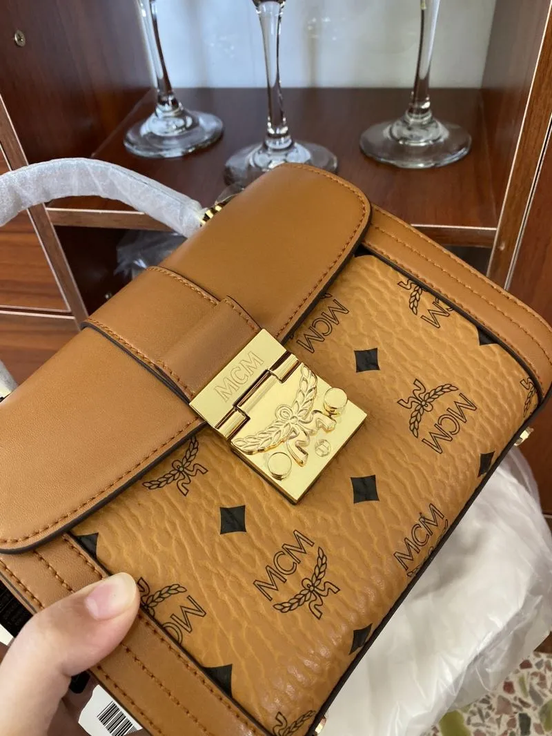 MCM Cognac Top Handle Bag 26 - Image 7