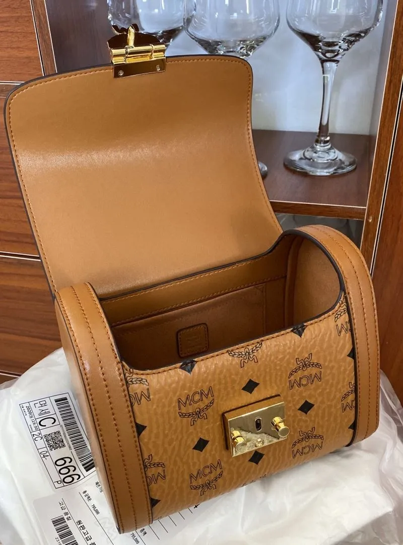 MCM Cognac Top Handle Bag 26 - Image 8
