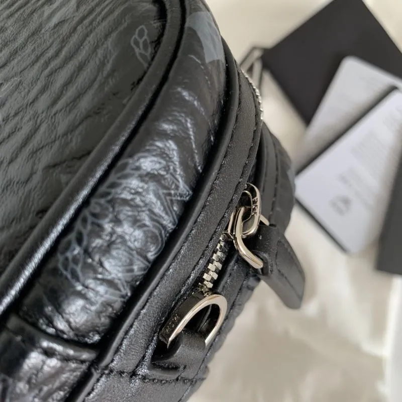 MCM Black Visetos Crossbody Bag - Image 4