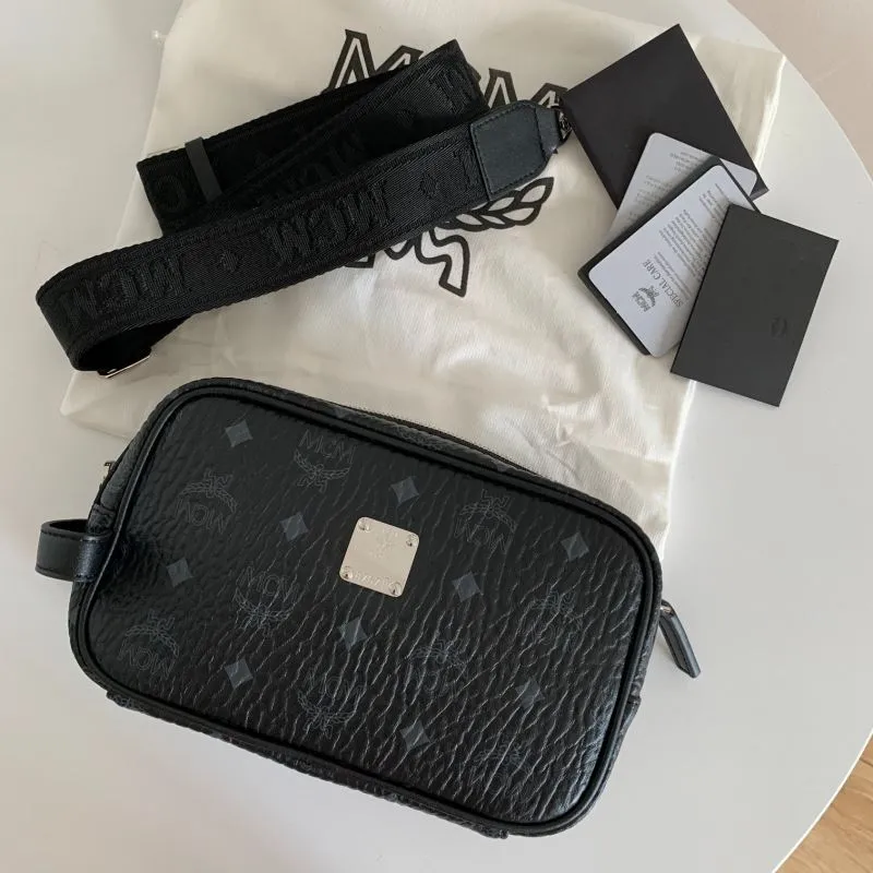 MCM Black Visetos Crossbody Bag - Image 8