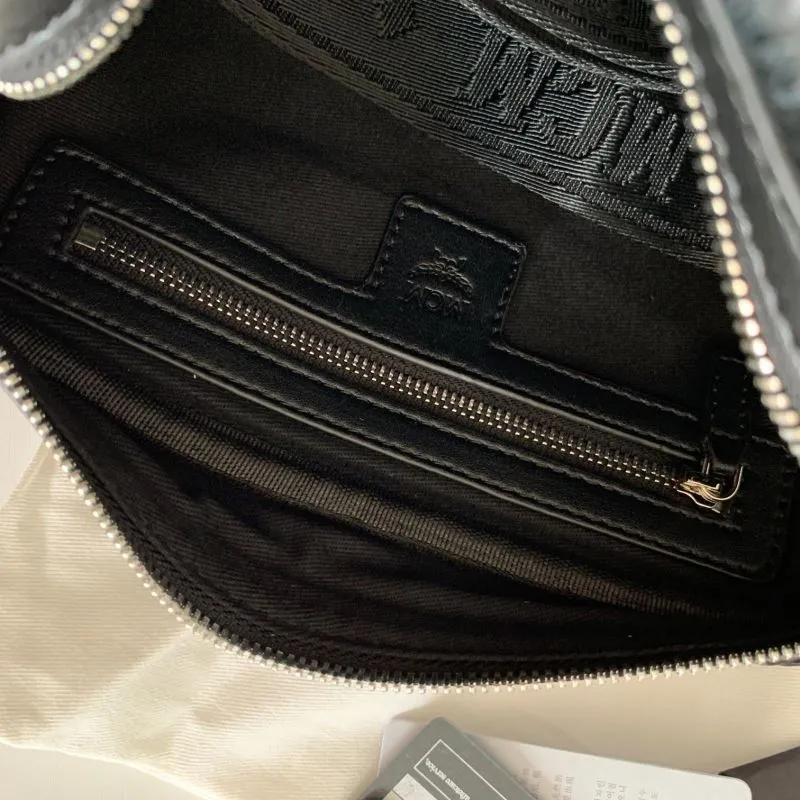 MCM Black Visetos Crossbody Bag - Image 9