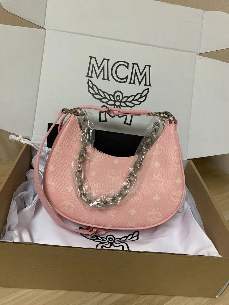 MCM Pink Mini Satchel Shoulder Bag - Image 3