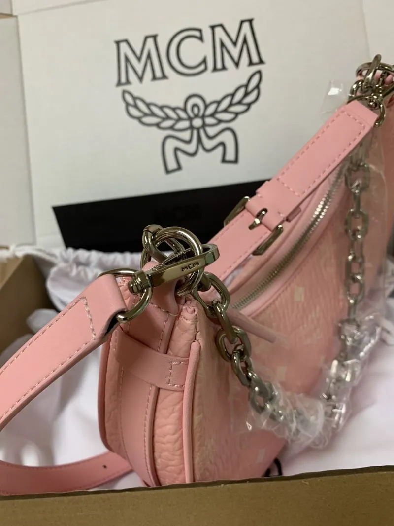 MCM Pink Mini Satchel Shoulder Bag - Image 4
