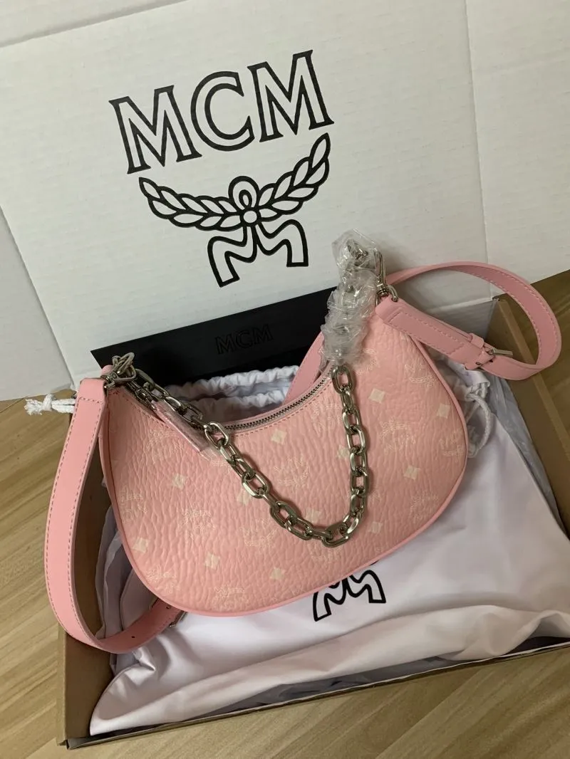 MCM Pink Mini Satchel Shoulder Bag - Image 5