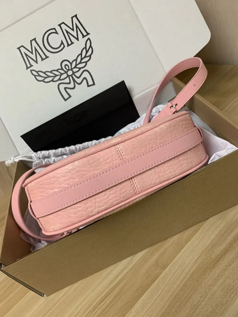 MCM Pink Mini Satchel Shoulder Bag - Image 6