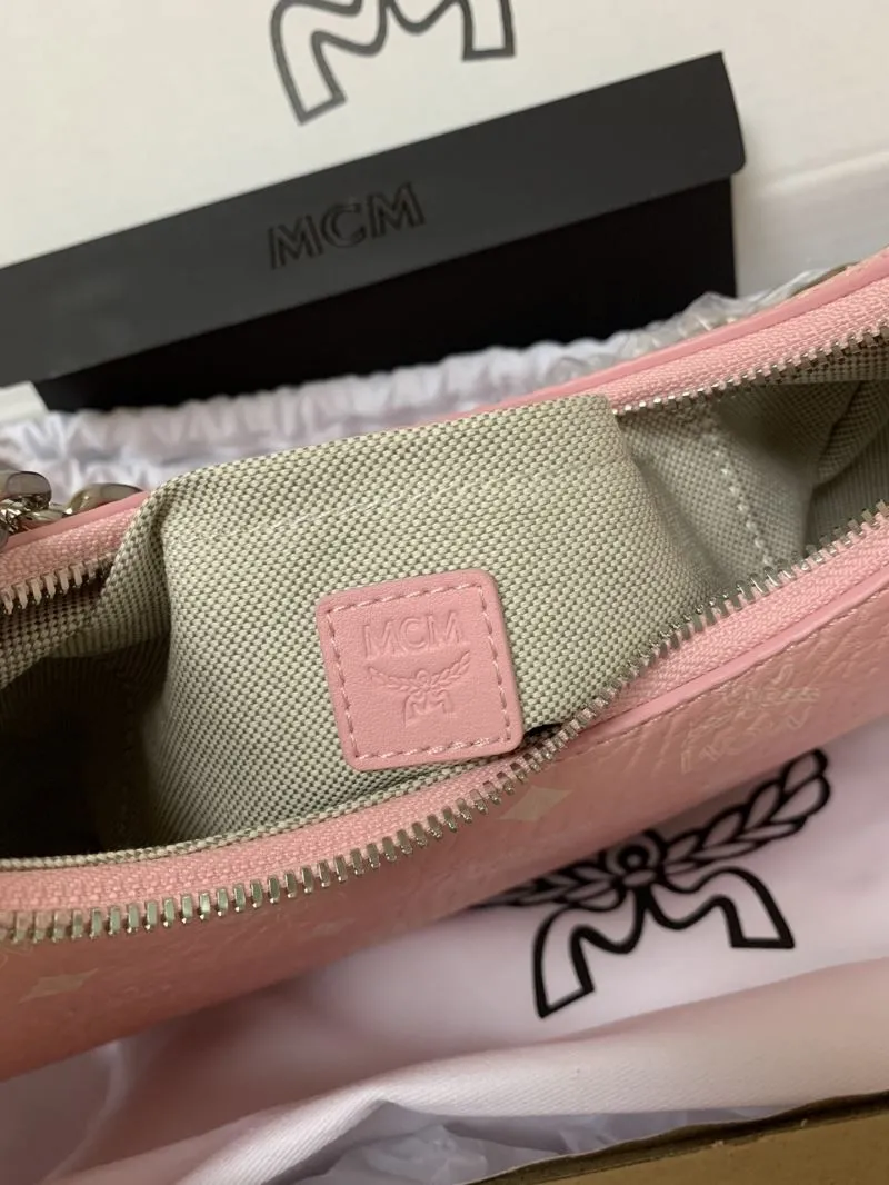 MCM Pink Mini Satchel Shoulder Bag - Image 9