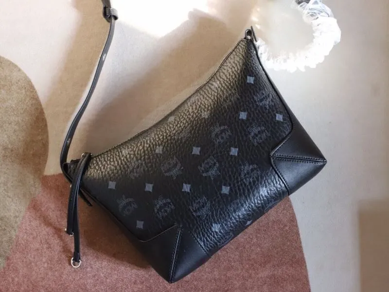 MCM Black Leather Satchel Bag - Image 6