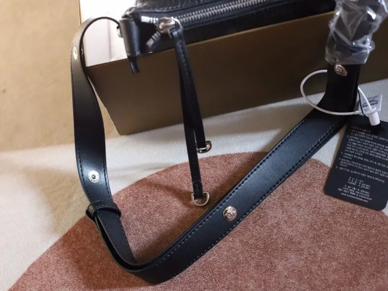 MCM Black Leather Satchel Bag - Image 8