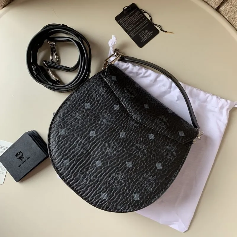 Alternative view of MCM Black Saddle Crossbody Bag