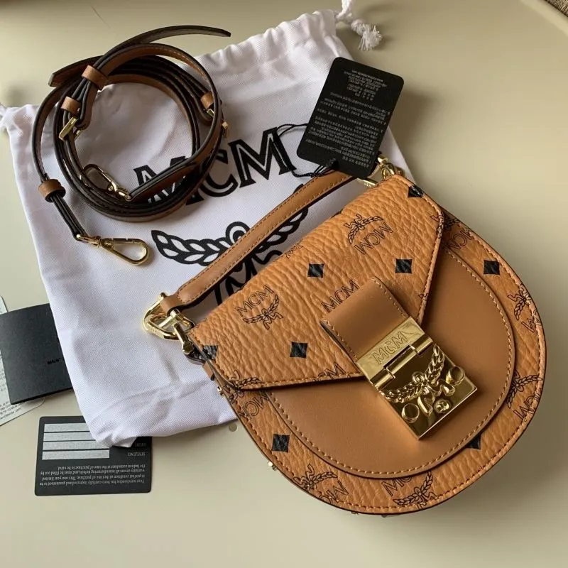 Alternative view of MCM Cognac Mini Saddle Crossbody Bag