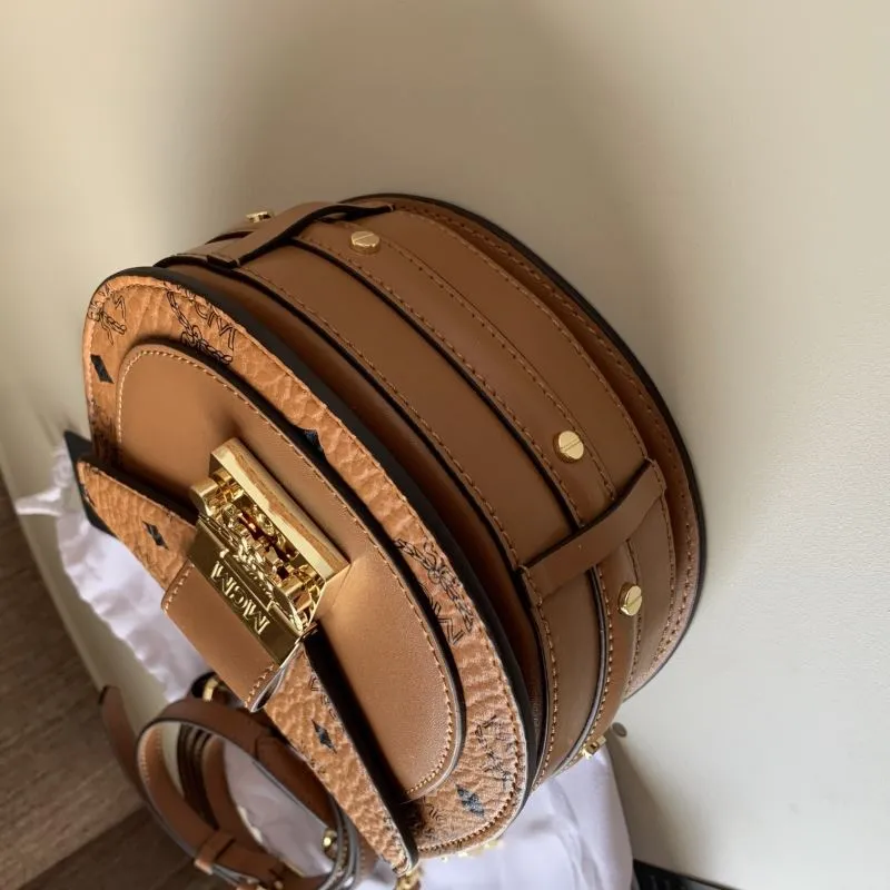 MCM Cognac Mini Saddle Crossbody Bag - Image 5