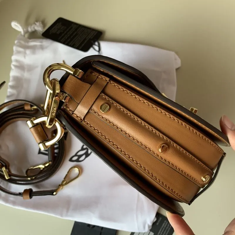 MCM Cognac Mini Saddle Crossbody Bag - Image 6
