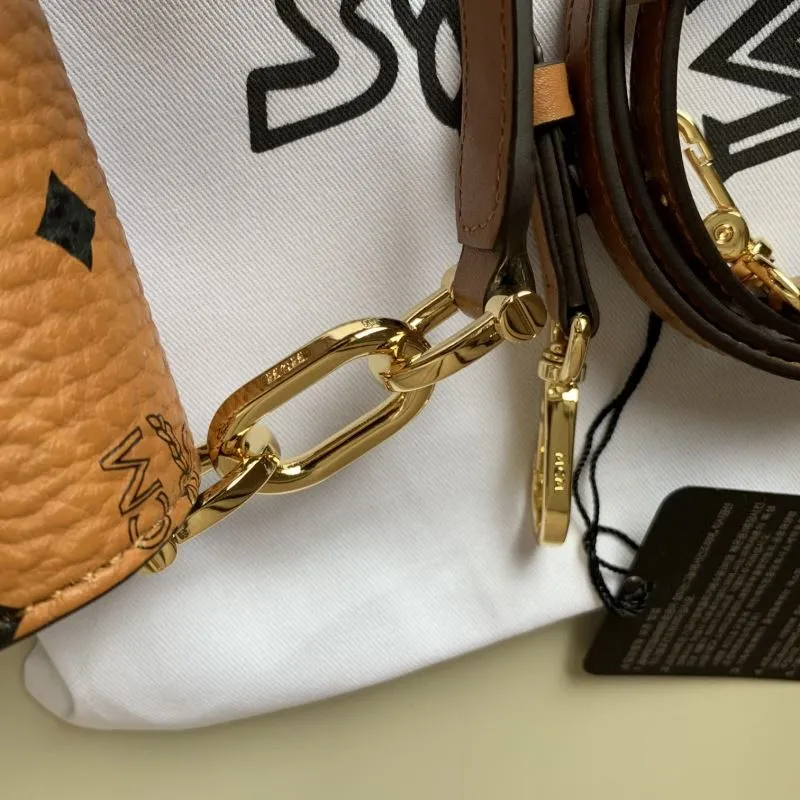 MCM Cognac Mini Saddle Crossbody Bag - Image 8