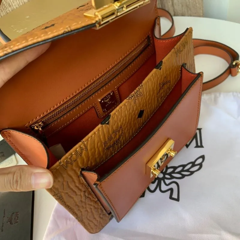MCM Cognac Brown Satchel Handbag - Image 9