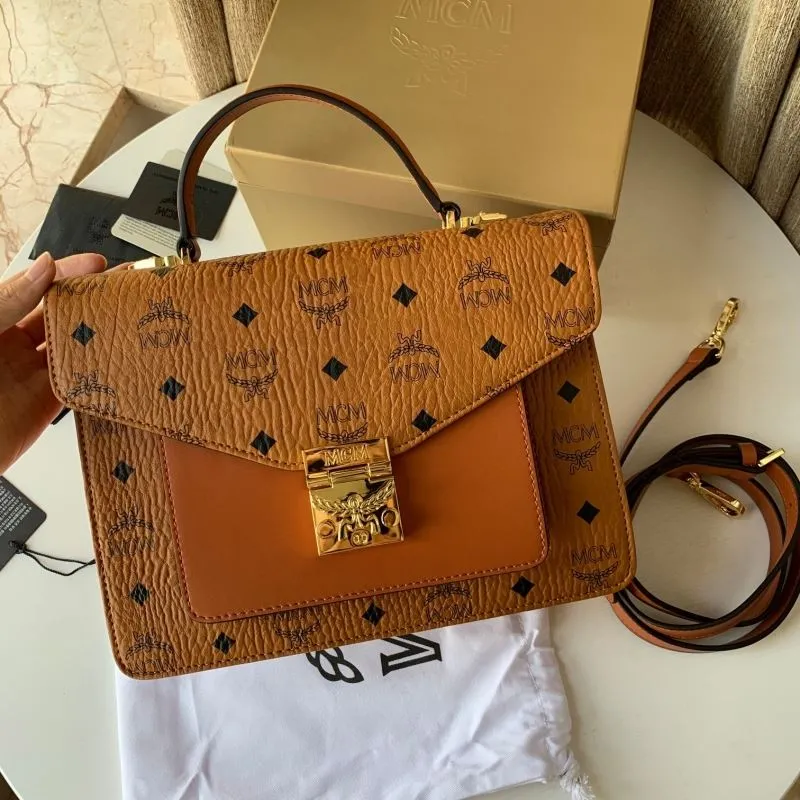 MCM Brown Satchel Bag 81