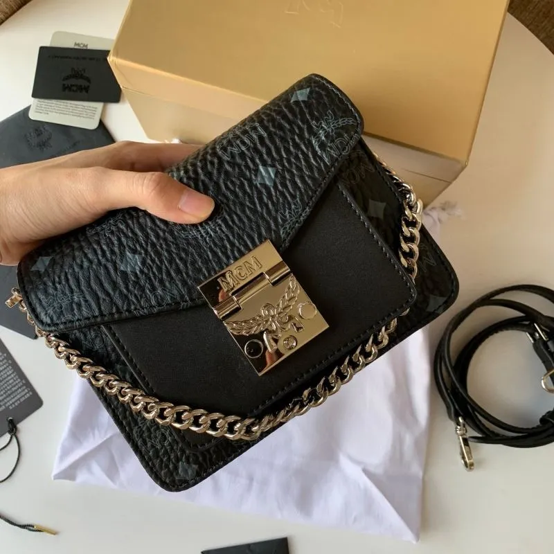 Alternative view of MCM Black Satchel Bag 82