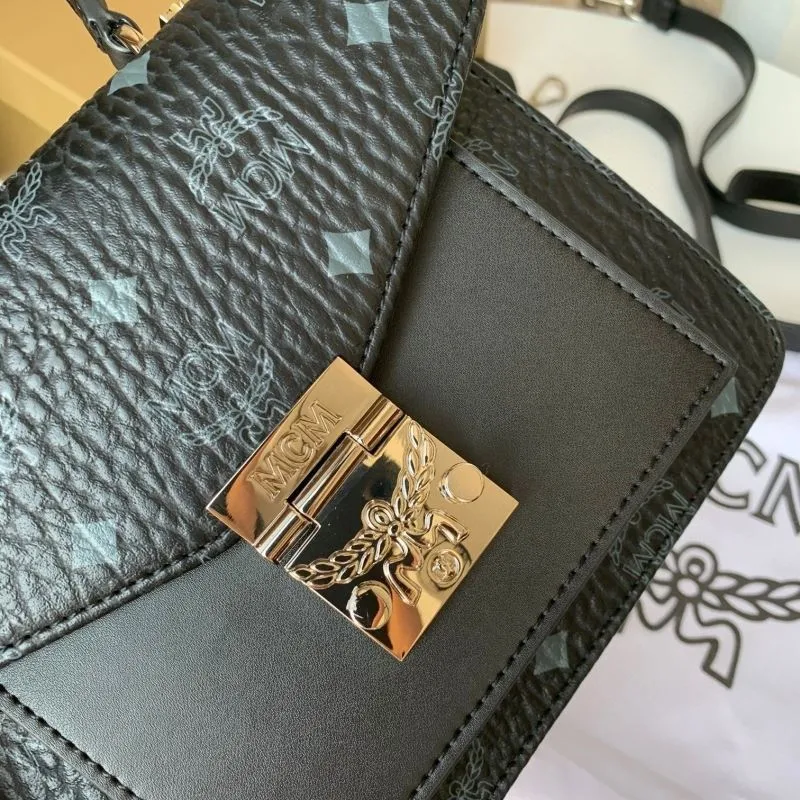 Alternative view of MCM Black Satchel Crossbody Bag