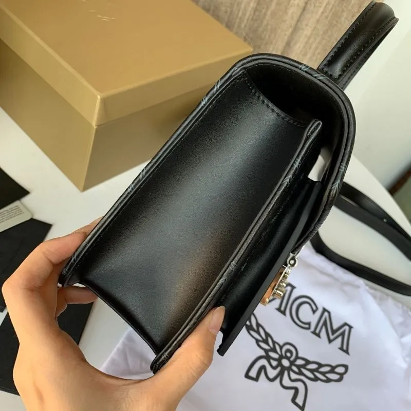 MCM Black Satchel Crossbody Bag - Image 4