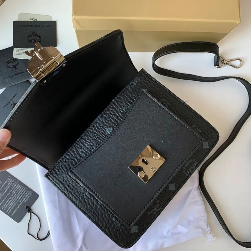 MCM Black Satchel Crossbody Bag - Image 7