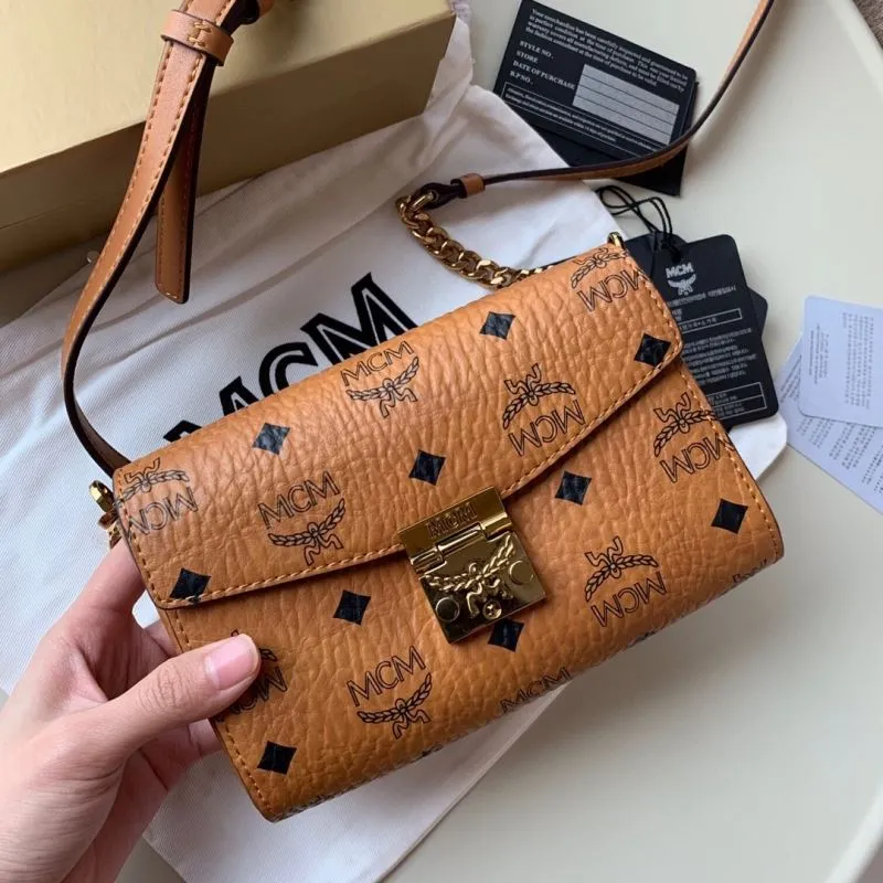 Alternative view of MCM Cognac Brown Mini Satchel Bag