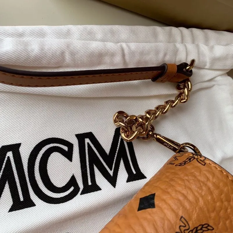 MCM Cognac Satchel Crossbody Bag - Image 6