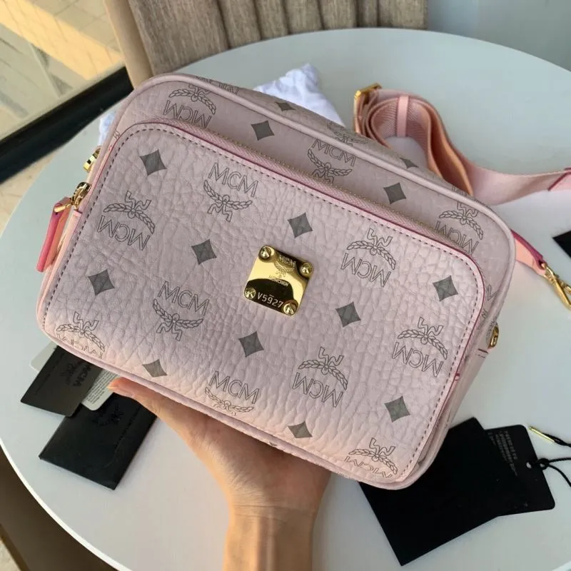 MCM Pink Crossbody Satchel Bag V5927
