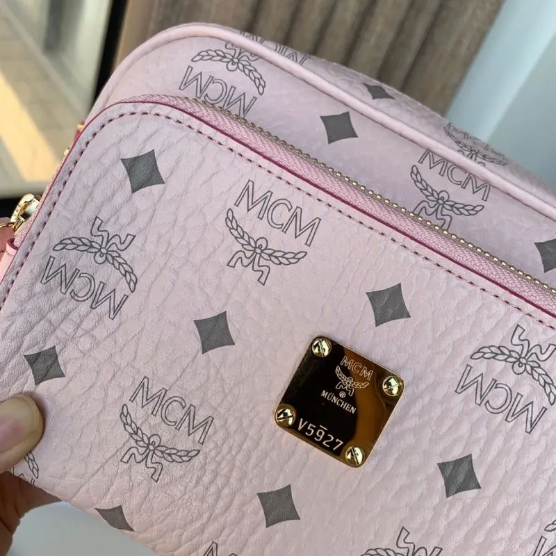 MCM Pink Crossbody Satchel Bag V5927 - Image 4