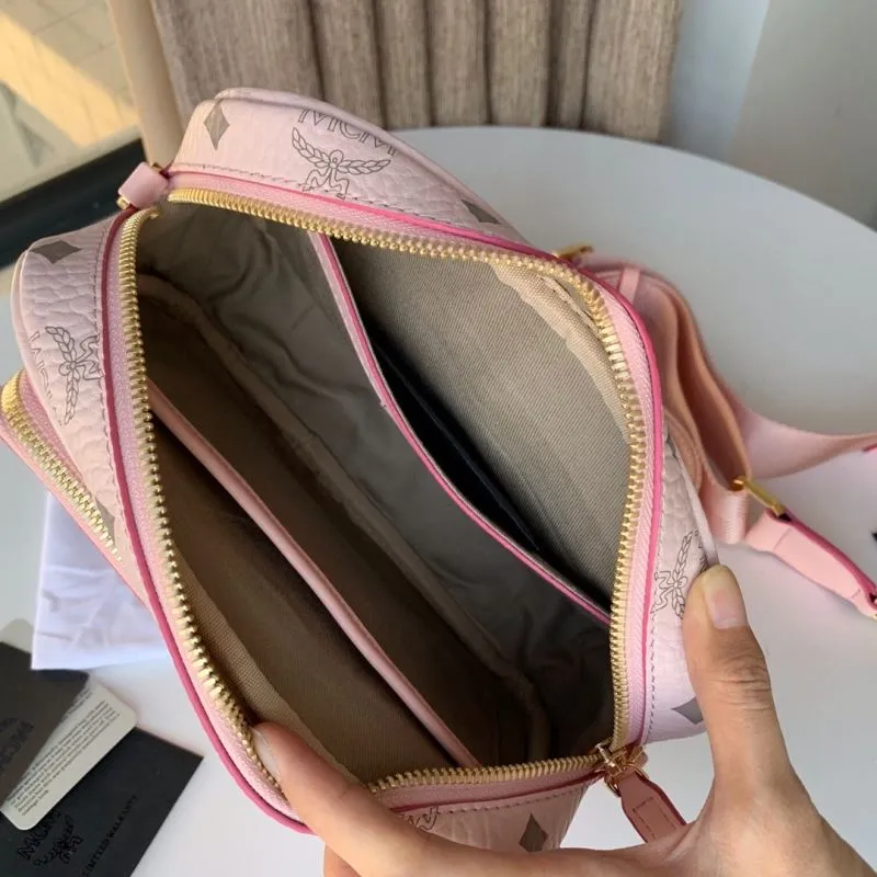 MCM Pink Crossbody Satchel Bag V5927 - Image 9