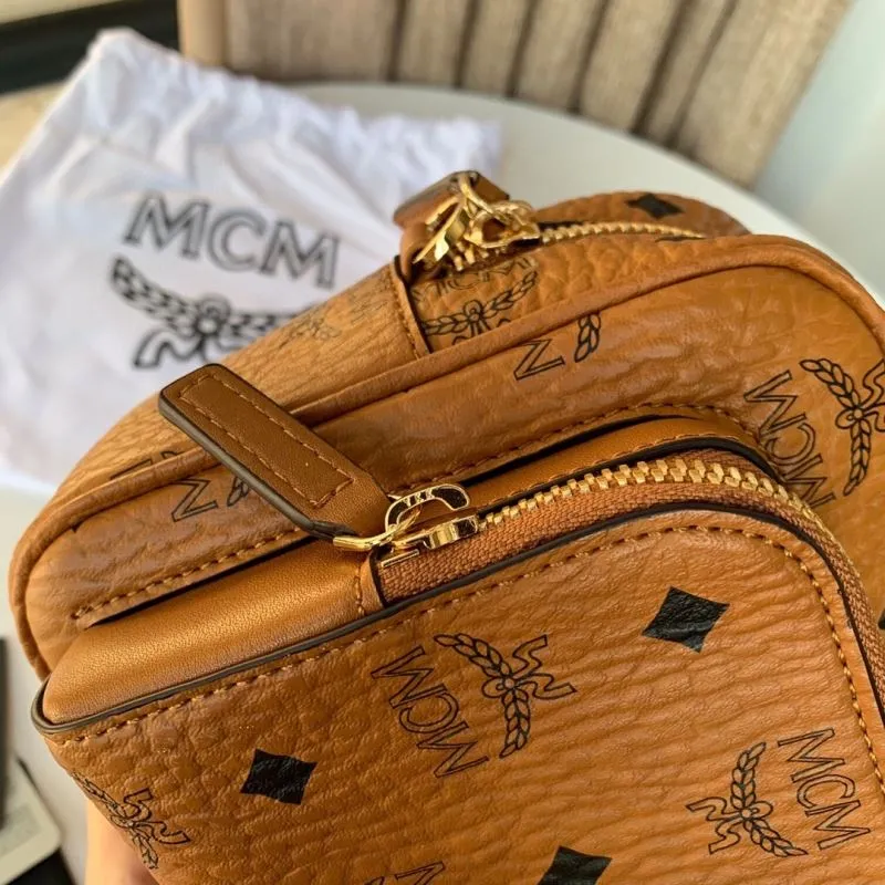 Alternative view of MCM Cognac Crossbody Satchel Bag 88